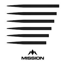 Mission Glide Dart Points - Black - Length 30mm (PT1) Replacement Smooth Points - Click Image to Close